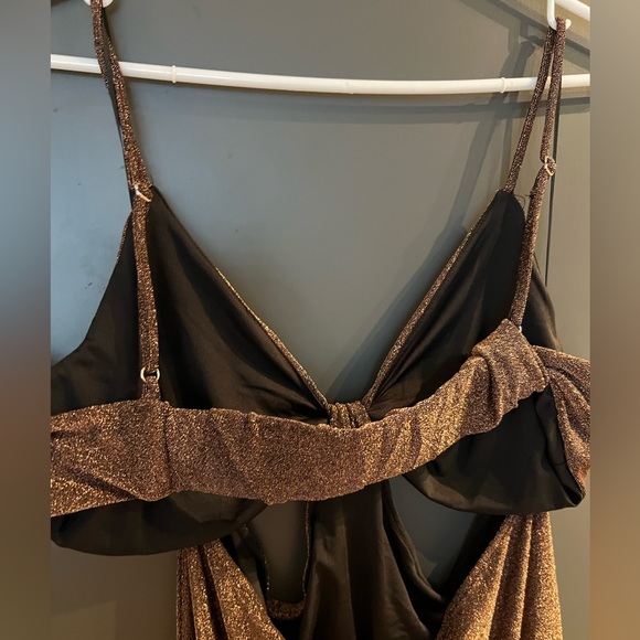 Dynamite Rose-Bronze Cut-Out Midi Dress - Size XL - never worn - Picture 4 of 7